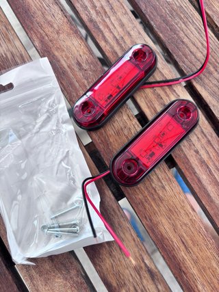 10 Pilotos LED Rojos Gálibo/Posición