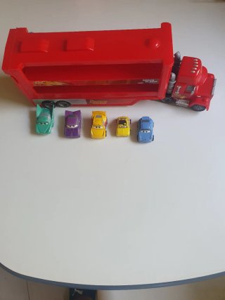 Mini Racers Camión Transportador Rojo