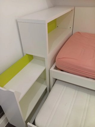 Estructura cama nido Ikea con zapatero
