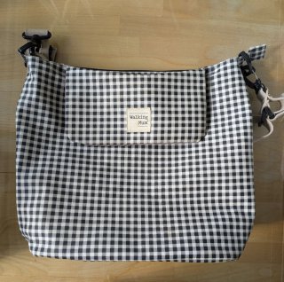 Bolso Walking Mum Cuadros Negro/Blanco