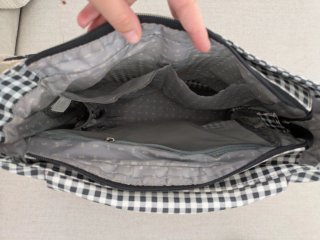 Bolso Walking Mum Cuadros Negro/Blanco