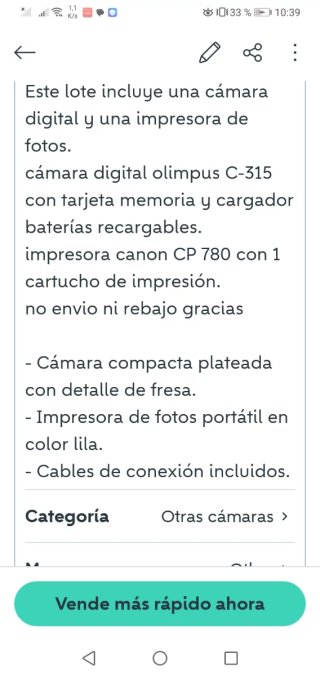 Cámara e impresora de fotos