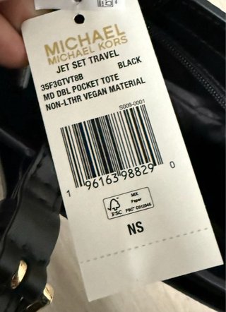 Bolso Michael Kors Jet Set Piel Negra