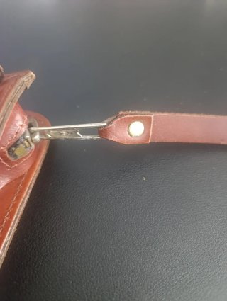 Cartera de mano vintage cuero marrón