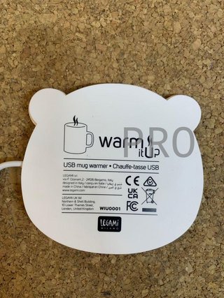 Calentador de tazas, diseño de oso panda