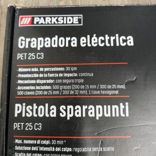 Clavadora Grapadora Eléctrica Parkside