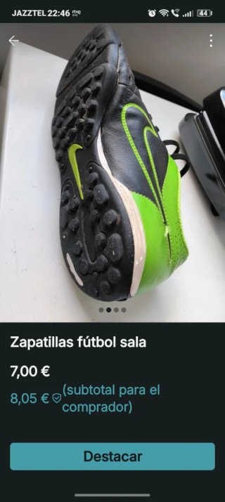 Zapatillas fútbol sala Nike negras y verdes