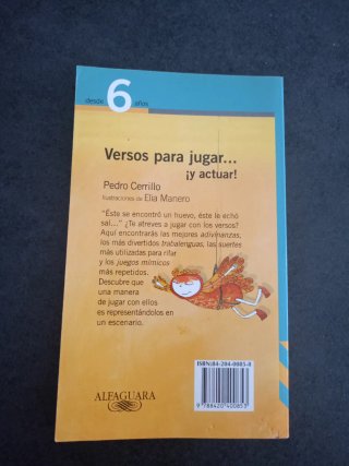 Libro infantil - Versos para jugar y actuar