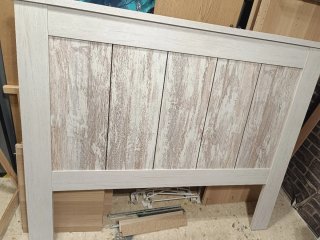Cabecero de cama 150cm madera beige/blanco