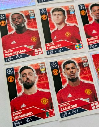 Lote 9 cromos Manchester United champions league