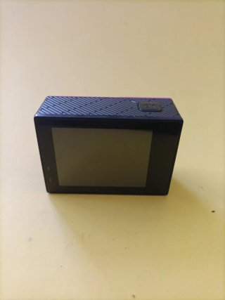 Cámara de video rosa y negra