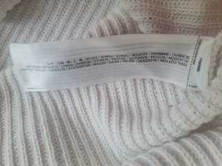 Jersey blanco con letra A talla M-L