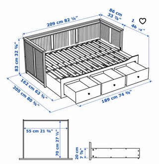 Cama Diván IKEA Blanca