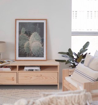 Mueble TV madera LUFE 157,5x49x41,5 cm