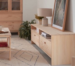 Mueble TV madera LUFE 157,5x49x41,5 cm