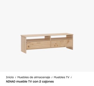 Mueble TV madera LUFE 157,5x49x41,5 cm