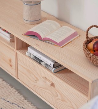 Mueble TV madera LUFE 157,5x49x41,5 cm