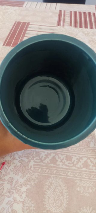 Vaso de Cerâmica Azul Turquesa