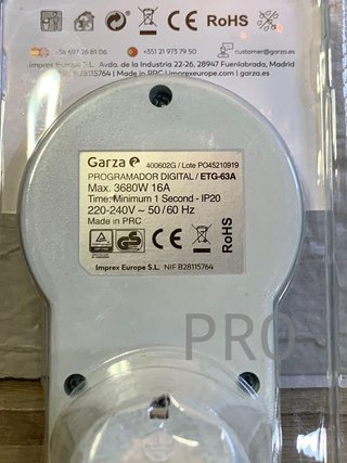 Enchufe Temporizador Garza