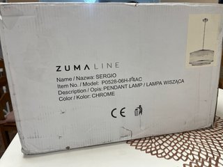 Lámpara Colgante Cristal y Metal