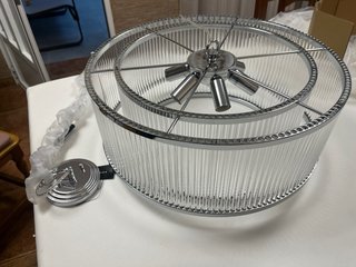 Lámpara Colgante Cristal y Metal