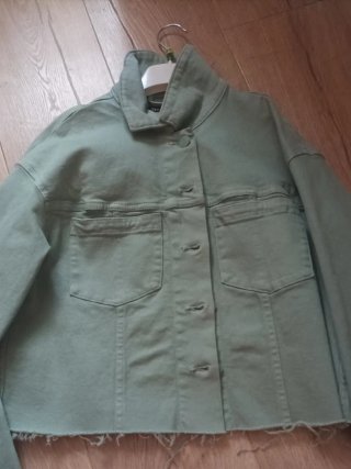 Cazadora vaquera verde mujer