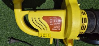 Aspirador de hojas eléctrico amarillo