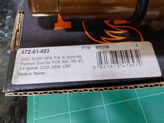 Amortiguador FOX Float Factory Kashima 165x45