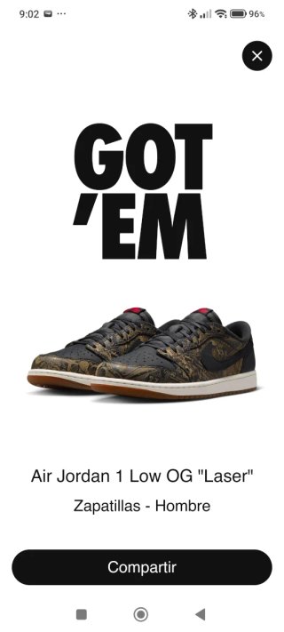 Jordan 1 Low OG Laser Zapatillas Hombre