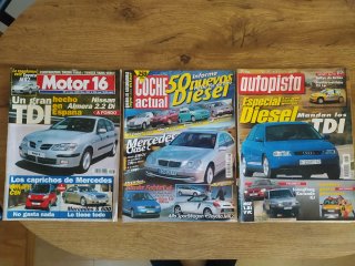 Revistas automóvil antiguas.