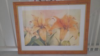 Cuadro de flores en lienzo