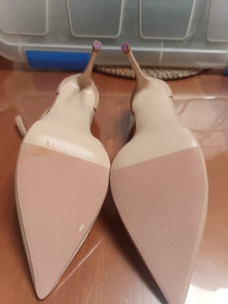 Zapatos de tacón beige 11cm