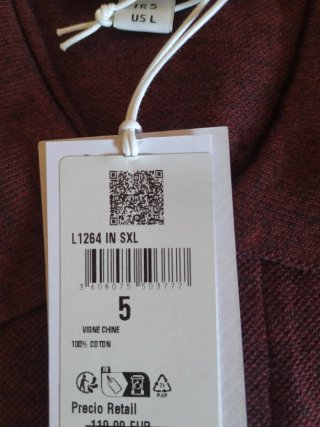 Polo Lacoste Classic fit vino. Talla L Nuevo