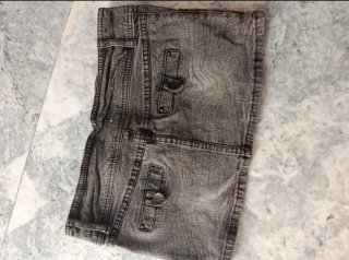 Minifalda tejana vaquera mujer gris