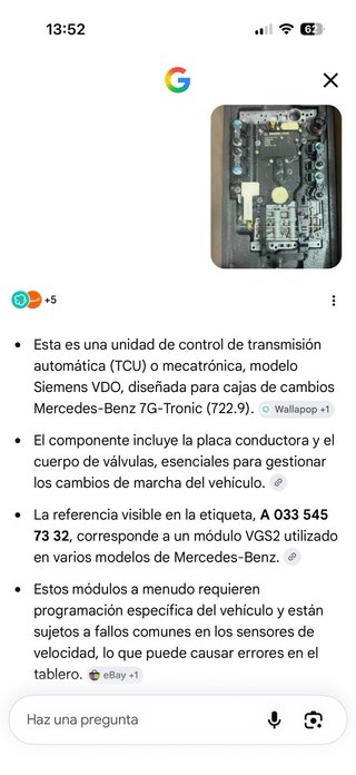 Centralita cambio automático Mercedes