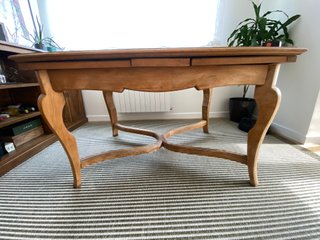 Mesa comedor madera maciza extensible