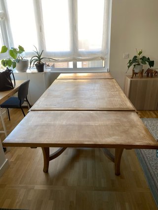 Mesa comedor madera maciza extensible