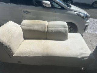 Sofá Chaiselongue Beige Tela