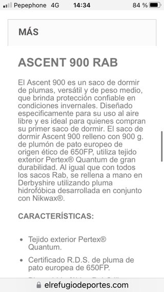 Saco de dormir Rab Ascent 900