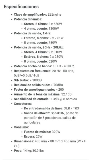 Etapa de Potencia Yamaha P2500S