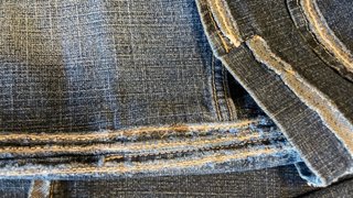 Completo 3 pezzi giacca, gonna, pantaloni denim