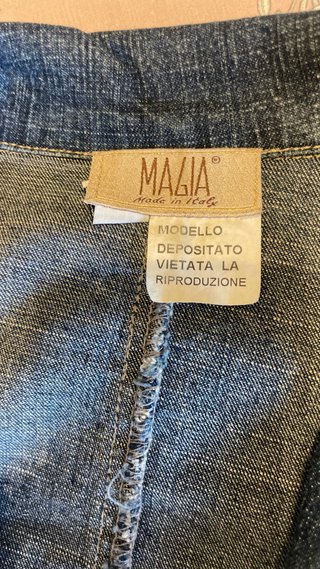Completo 3 pezzi giacca, gonna, pantaloni denim