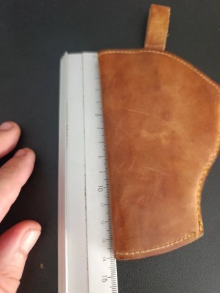Funda artesanal cuero cinturón militar