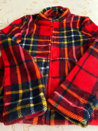 Chaqueta polar cuadros talla única