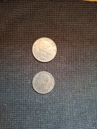 Lote 2 Monedas Italianas Vittorio Emanuele III