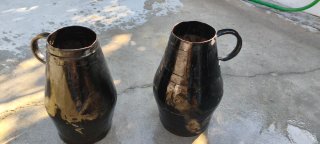 2 Jarras de hierro antiguas (Decoración)