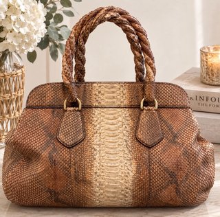 Bolso Prada Piel Serpiente Marrón