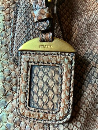 Bolso Prada Piel Serpiente Marrón