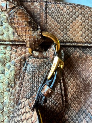 Bolso Prada Piel Serpiente Marrón