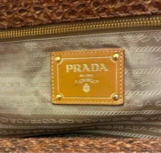 Bolso Prada Piel Serpiente Marrón